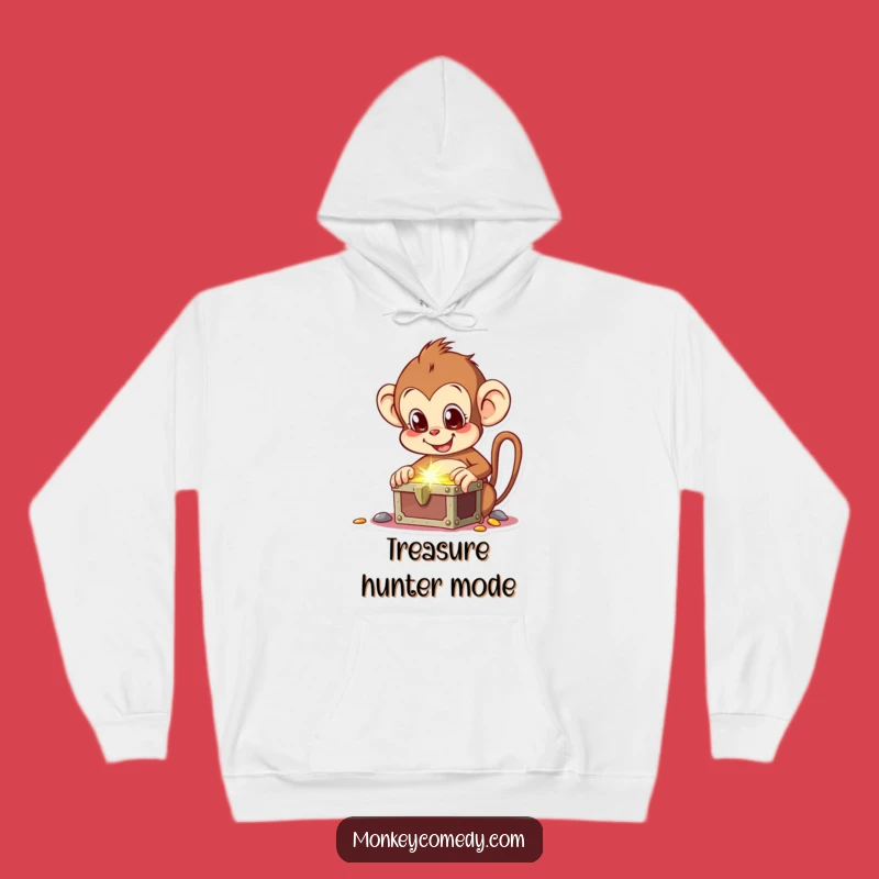 Funny Monkey Treasure Hoodie - Cozy Up with the Thrill of Discovery