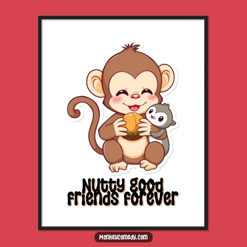 Free Printable Kawaii Monkey Wall Art: Friendship & Fun Downloadable Art!