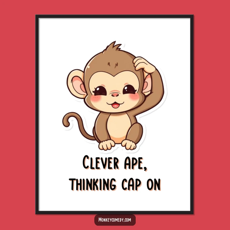 Free Printable Wall Art: Silly Monkey Scratch, Quirky & Funny Downloadable Decor