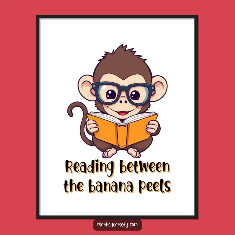 Funny Free Printable Wall Art: Monkey Scholar Art, Downloadable Wisdom!