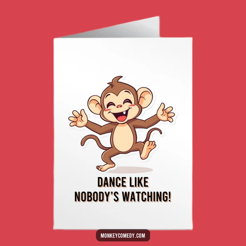 Free Printable Birthday Card: Dancing Monkey, Hilarious Downloadable Gift