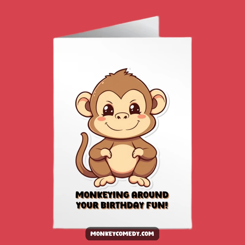 Funny Monkey Face Free Printable Birthday Card - Hilarious Downloadable Greeting for Kids