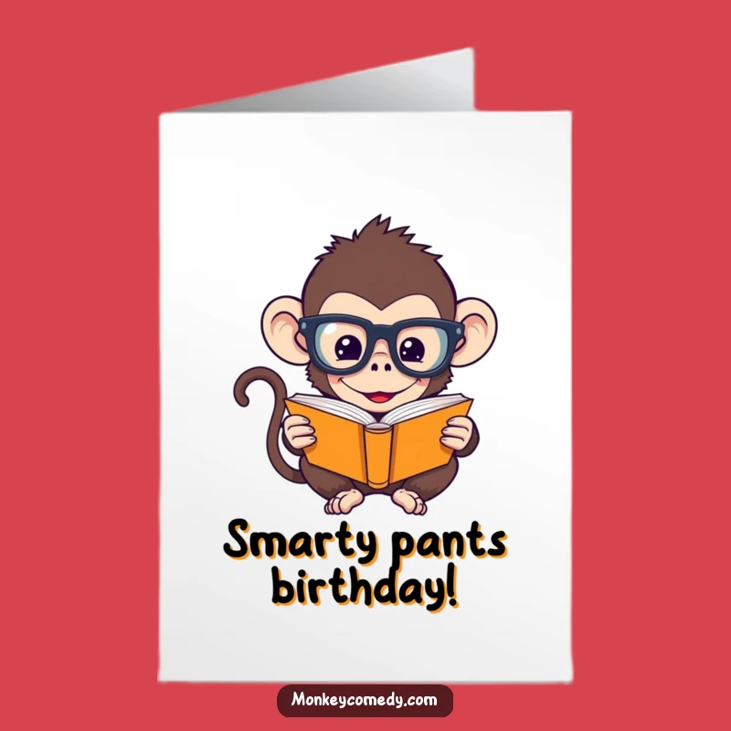 Free Printable Birthday Card: Monkey Scholar, Geeky Downloadable Gift!