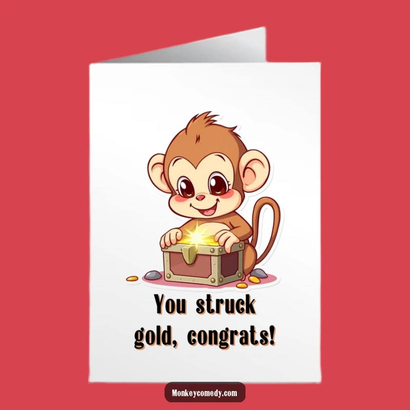 Free Printable Congrats Card: Monkey's Gold - Amazing Downloadable Gift!