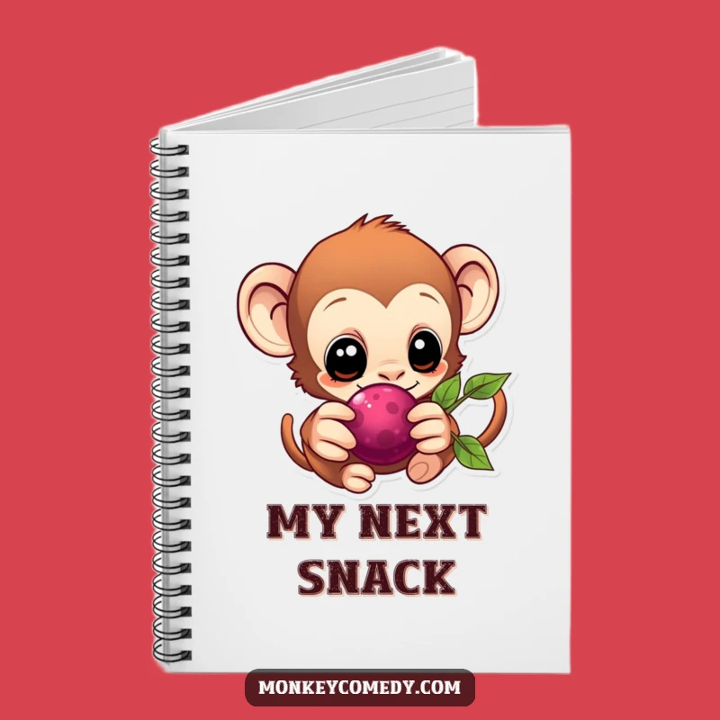 Eager Kawaii Monkey Berry Notebook - Capture Your Desires!