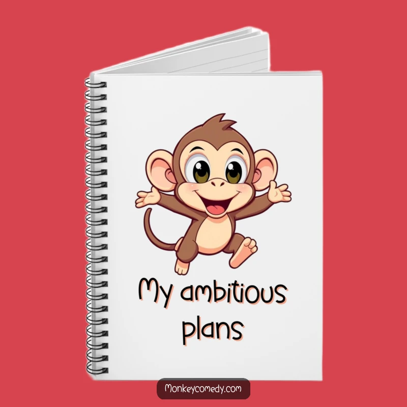 Funny Kawaii Monkey Leaping Notebook: Capture Ideas With Energy