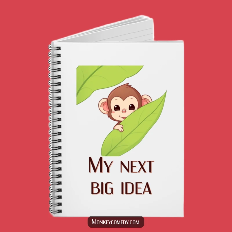 Funny Kawaii Monkey Notebook - Peek Surprise for Notes, Quirky Humorous Gift