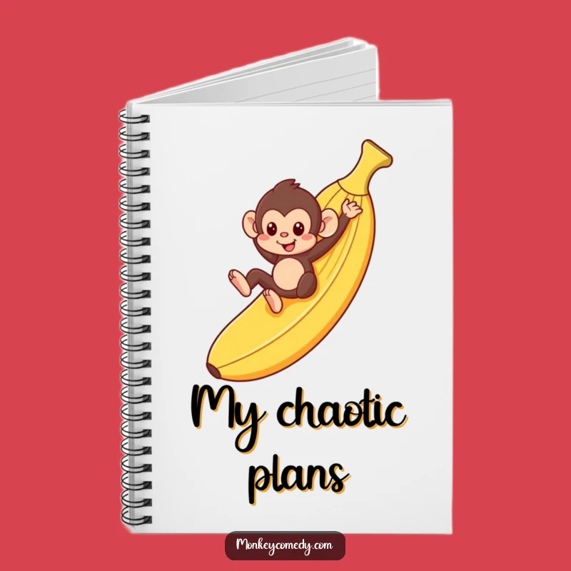 Funny Monkey Notebook: Slippery Ideas Journal, Silly Monkey Funny Gift