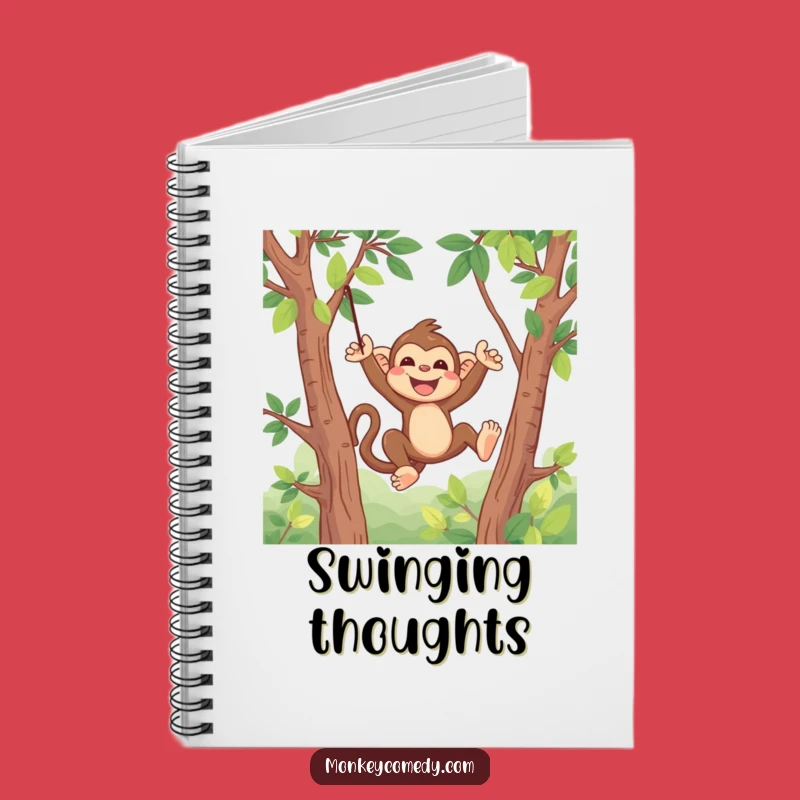 Funny Kawaii Monkey Notebook - Cute Swinging Journal, Perfect Funny Gift for Adventurers
