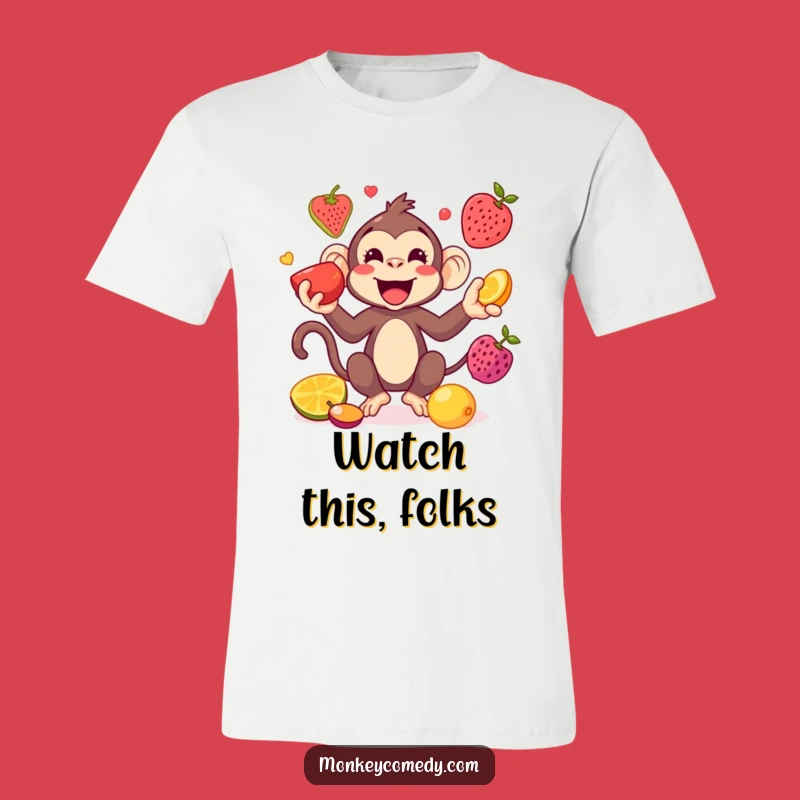 Funny Kawaii Monkey Juggling T-Shirt: Wear Your Playful Spirit