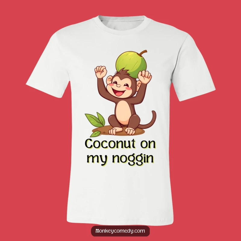 Funny Monkey Coconut T-Shirt: Show Off Your Balance with This Hilarious Grin, Ideal Funny Gift