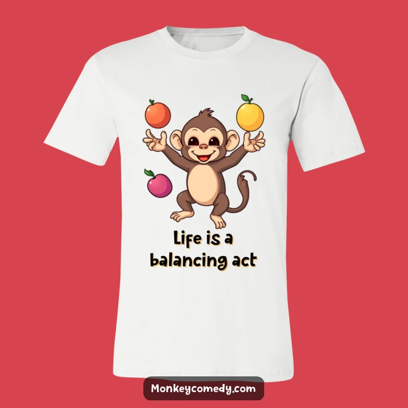 Funny Monkey Juggling Fruits T-Shirt: Wear Your Skill With Comedic Flair