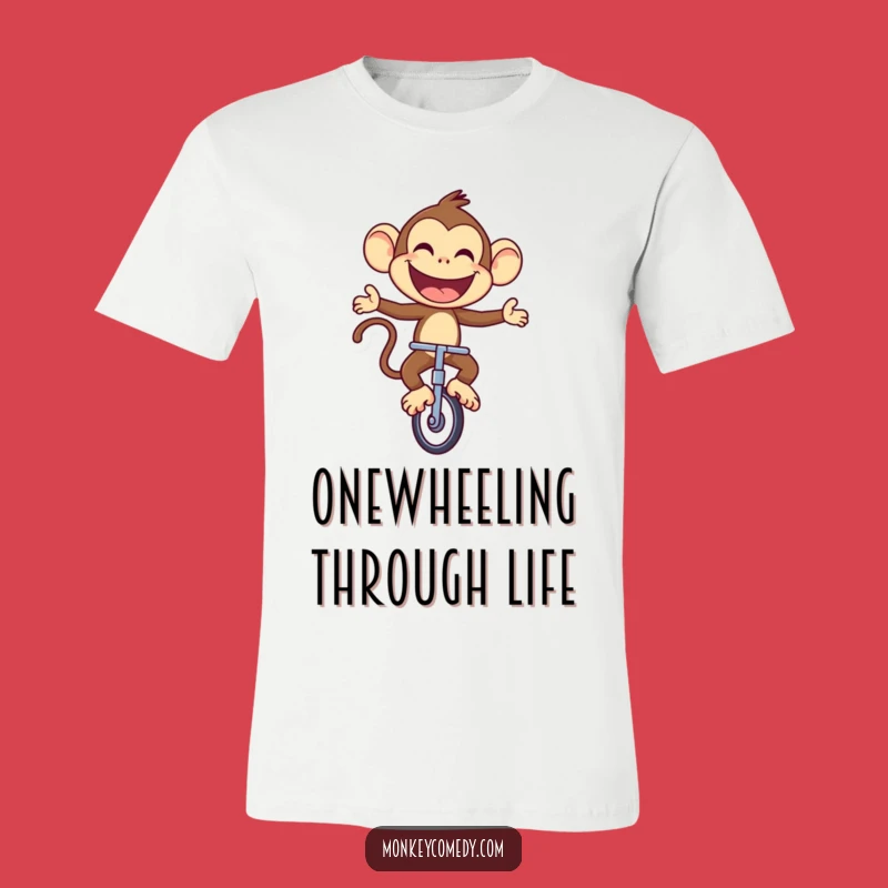 Funny Unicycling Monkey T-Shirt: Hilarious & Joyful Design for Fun Lovers