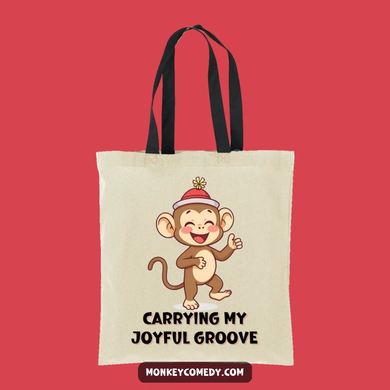 Funny Monkey Hat Dance Tote Bag: Carry Your Laughs with This Hilarious Primate