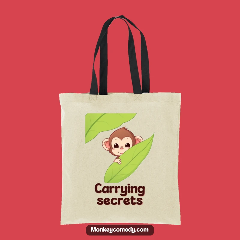 Funny Kawaii Monkey Tote Bag - Peek Surprise, Practical & Quirky Gift