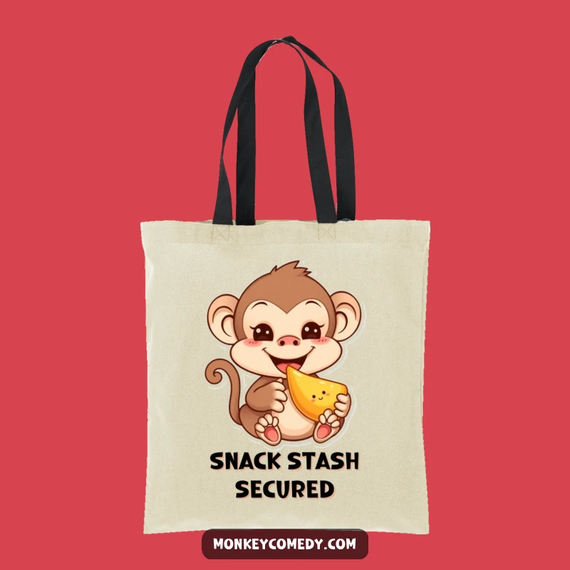 Funny Kawaii Monkey Fruit Tote Bag - Cute Humorous Accessory for Daily Use