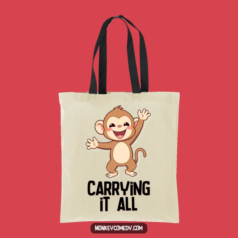 Funny Kawaii Monkey Handstand Tote: Carry Your Balance Funny Gift
