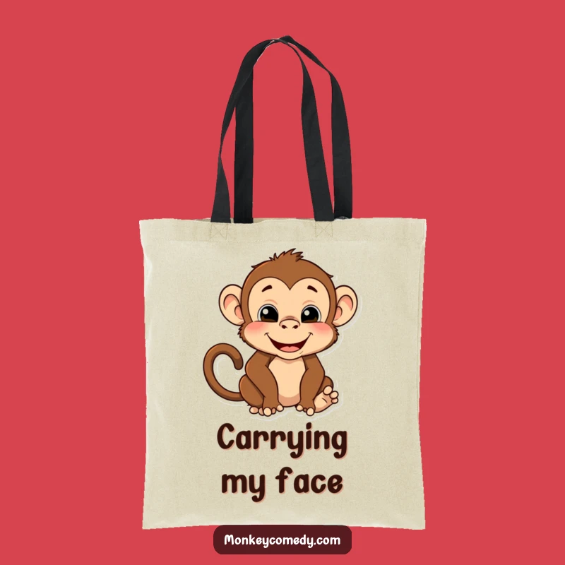 Funny Monkey Face Tote Bag: Carry Your Humor with Primate Flair