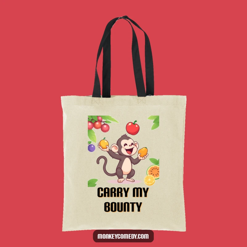 Funny Monkey Juggling Tote Bag - Chic and Comical Fruit Accessory