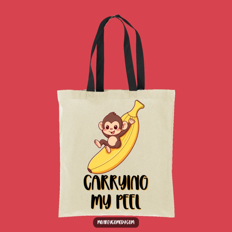 Funny Monkey Tote Bag: Carry the Slip, Banana Monkey Funny Gift Bag