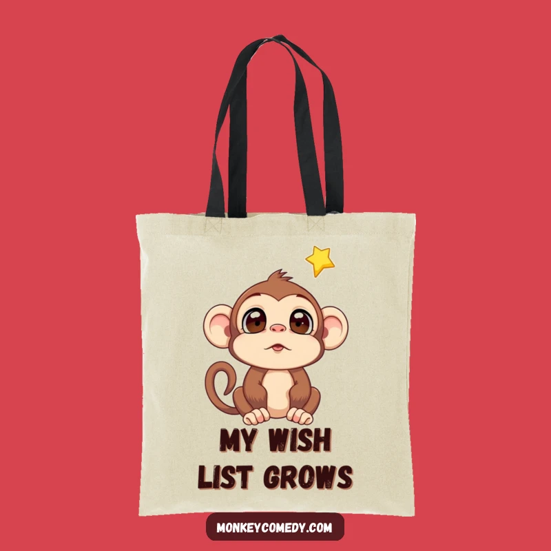 Funny Monkey Falling Star Tote Bag: Carry Your Dreams with Style!