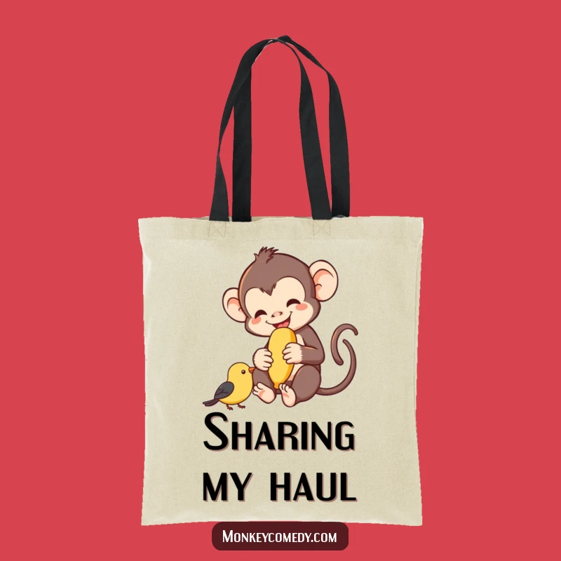 Funny Monkey Banana Bird Tote Bag - Happy Accessory Funny Gift