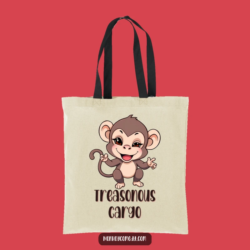 Funny Monkey Wink Tote Bag - Chic and Comical Tease Accessory